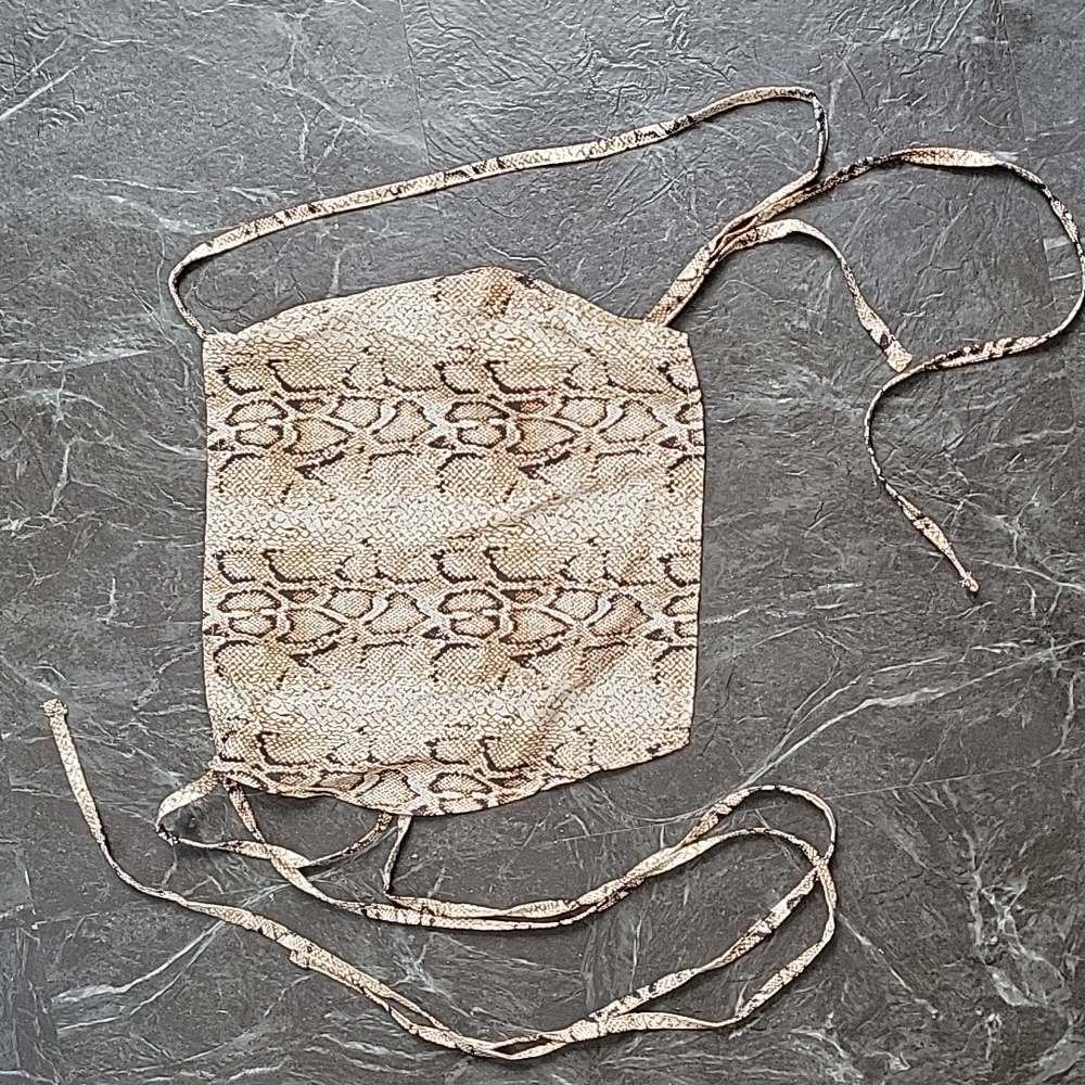 Snake skin crop top